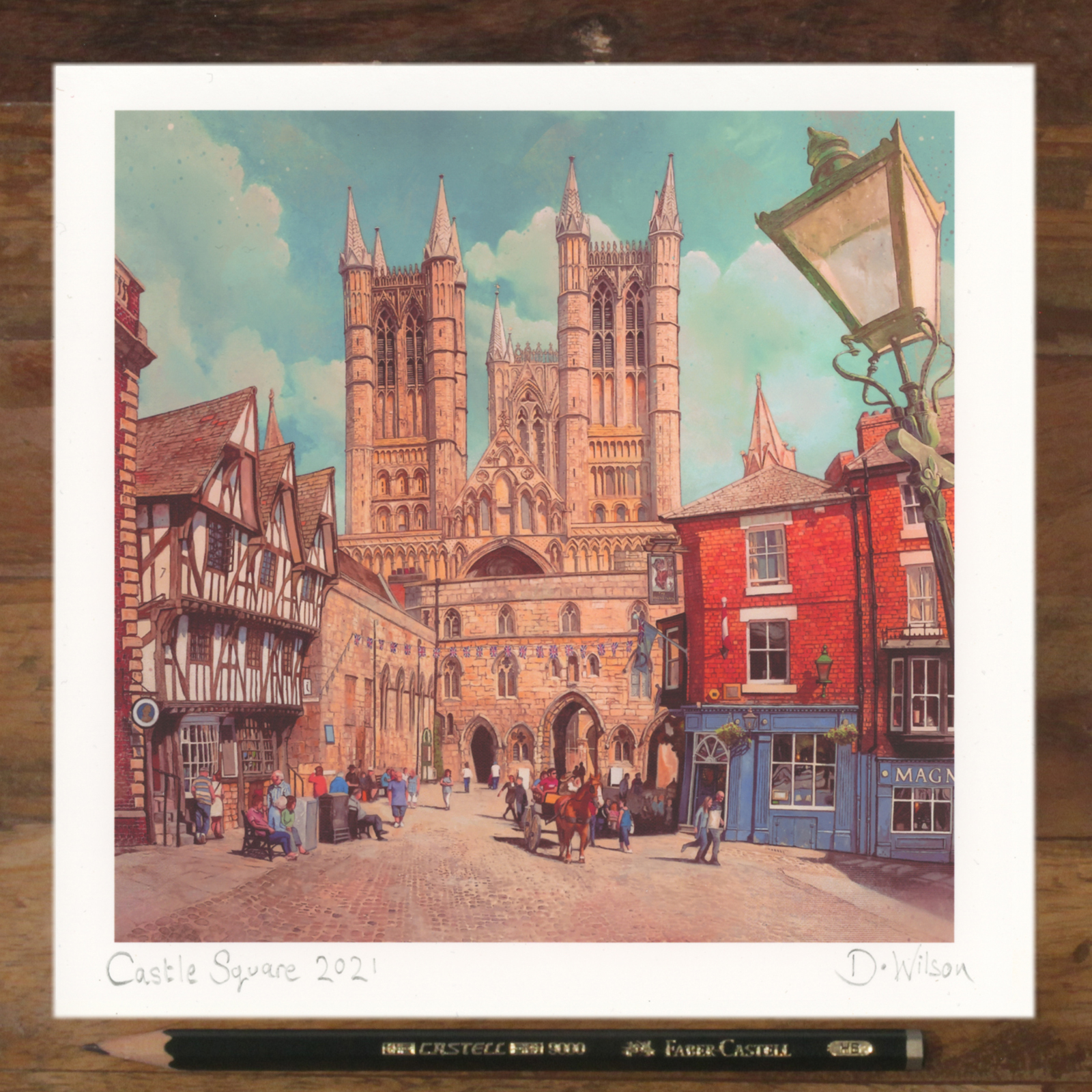 Castle Square Illustration - Postcard Print (Open Edition)